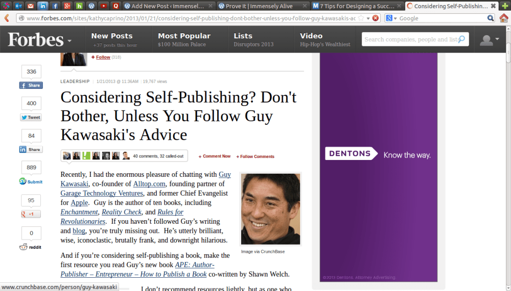 Look at someone successful if you want to be successful.